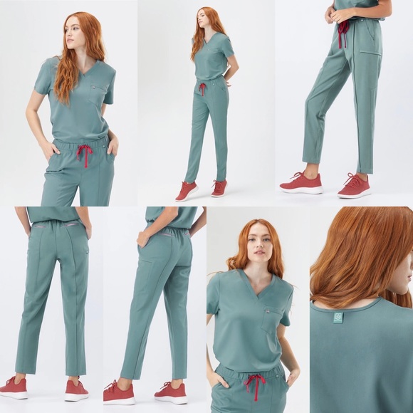 MEDICLO STONE BLUE SET M/PM FYSEL sustainable scrubs - Picture 1 of 11